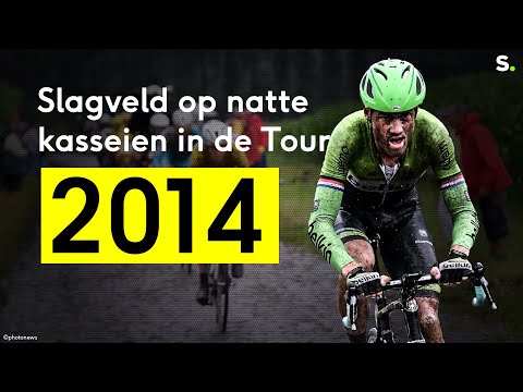 Video | Lars Boom wint op de modderige kasseien in Sporza Retro