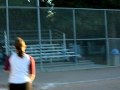 Lan, Jhun, and Karen at-bat during an HCD softball game