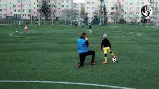 “Let’s Kick Racism out of the Stadiums” - a training with 7-year-old player of Siarka Tarnobrzeg, 7.04.2019.