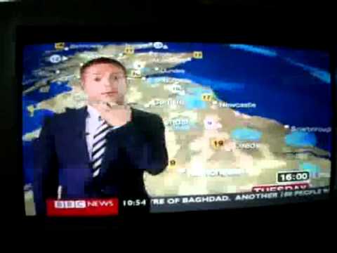 BBC weather man Tomasz Schafernaker gives the finger live on air