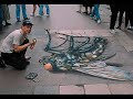 You realy got to see this guy's art! he draws 3D pictures on the floor in the middle of citys with pencils! It just looks so real the last one is the best.. i didnt believed it myself.. but hey just watch it.