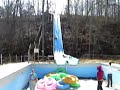 Kid falls off closed water slide