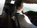 747 400 cockpit approach and landing into ezeiza runway 11