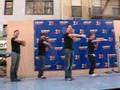 Altar Boyz singing at Theatermania street fair