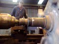 big lathe ! big lathe machining 5 ton impact crusher shaft!