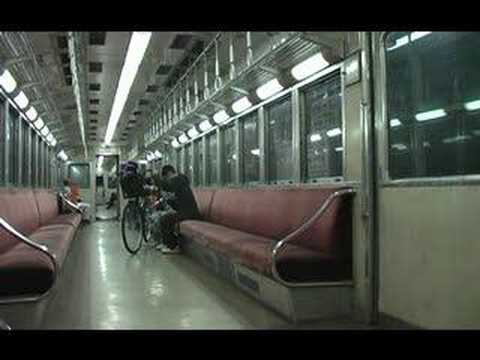 一畑電鉄3000系（元南海21000系）車内の様子