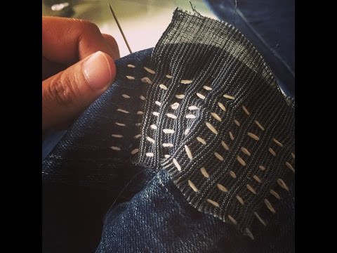 how to patch denim by hand