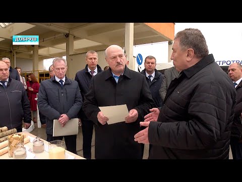 Президент Беларуси с рабочим визитом посетил Добрушский район видео