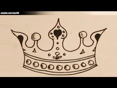 how to draw crown
