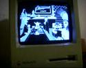 booting my macintosh plus and playing shufflepuck and tetris ... macintosh plus mac tetris shufflepuck cafe boot 
