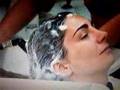 Shampooing long hair