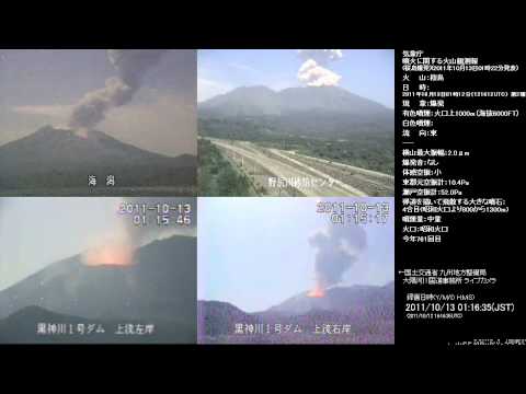 Impresionante erupción del volcán Sakurajima, Japón