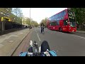 I guess he also saw the folly of riding towards a chainsaw approaching him at knee height in the cycle lane. :D