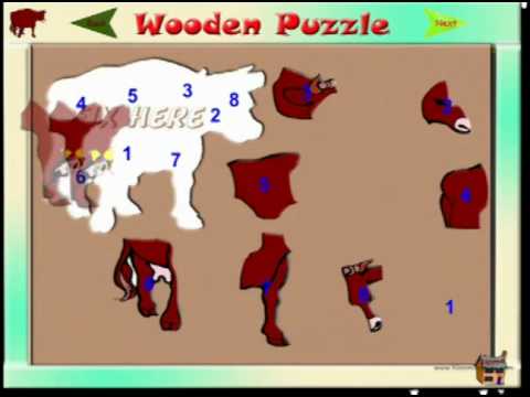 Wooden Puzzle – www.BloomingKids.com special needs software Autism PDD