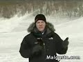 Reportero TV atropellado por trineo... Owned