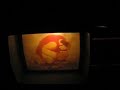Vintage 70s Disney movie played on a Fisher Price Movie viewer theater..