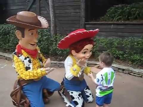 Jude meets Woody & Jesse at Magic Kingdom