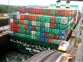 Panamax ship at panama canal