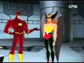 flash get shot down by hawkgirl