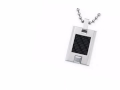 Stainless Steel, Tungsten and Black Carbon Fiber Dogtag Pend