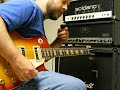 The SLO is running on Groove Tube KT66 power tubes and has a combination of JJ and Sovtek preamp tubes. The Peavey is running on the stock Ruby 6L6 power tubes and a mix of various preamp tubes (EH, Tung-Sol RI, RFT, Ei.) As usual, both amps sound killer. LOL...