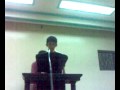 Luis Abhram During Bible Reading In Theocratic Ministry SchooL