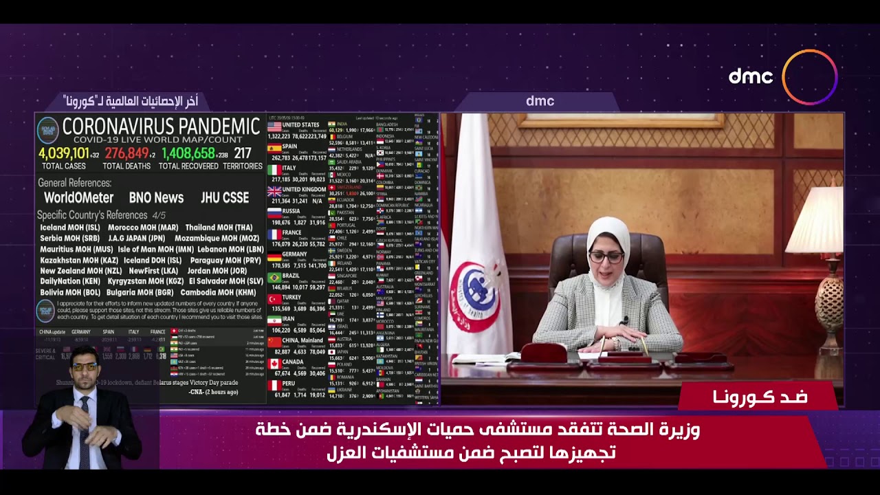نشرة ضد كورونا - وزيرة الصحة تتفقد مستشفى حميات الإسكندرية ضمن خطة تجهيزها لتصبح ضمن مستشفيات العزل