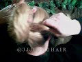 A variation of my Pretzel bun that I made in 2005. In this new variation the hair is bought through the loop several times making it look woven. My hair is 60