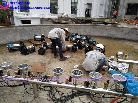 Hình ảnh thi công lắp đặt đài phun nước của công ty TDV Việt Nam