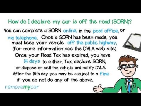 how to declare a vehicle sorn