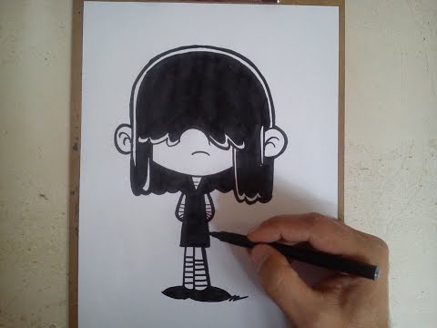 video-linktoworks-HOW TO DRAW LUCY - THE LOUD HOUSE / como dibujar a lucy de ...