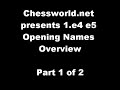 Chess World.net presents 1.e4 e5 Opening Names overview