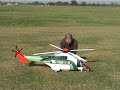 fly the baumann puma with an of four blade head and helicommand rigid in horizontal mode and using the hc tail gyro