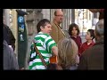 the bollock brothers play their music on the streets of brussels in front of the rockaway beat, where they gave an unplugged session for jock's birthday.