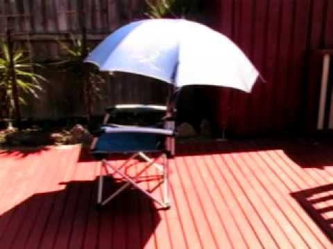 how to attach umbrella to chair
