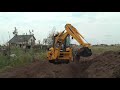 TEST DRIVE KOMATSU WB93 BACKHOE LOADER DIGGING AT LOWEST RPM