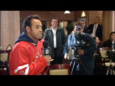 Sidney Crosby with Shaun Majumder