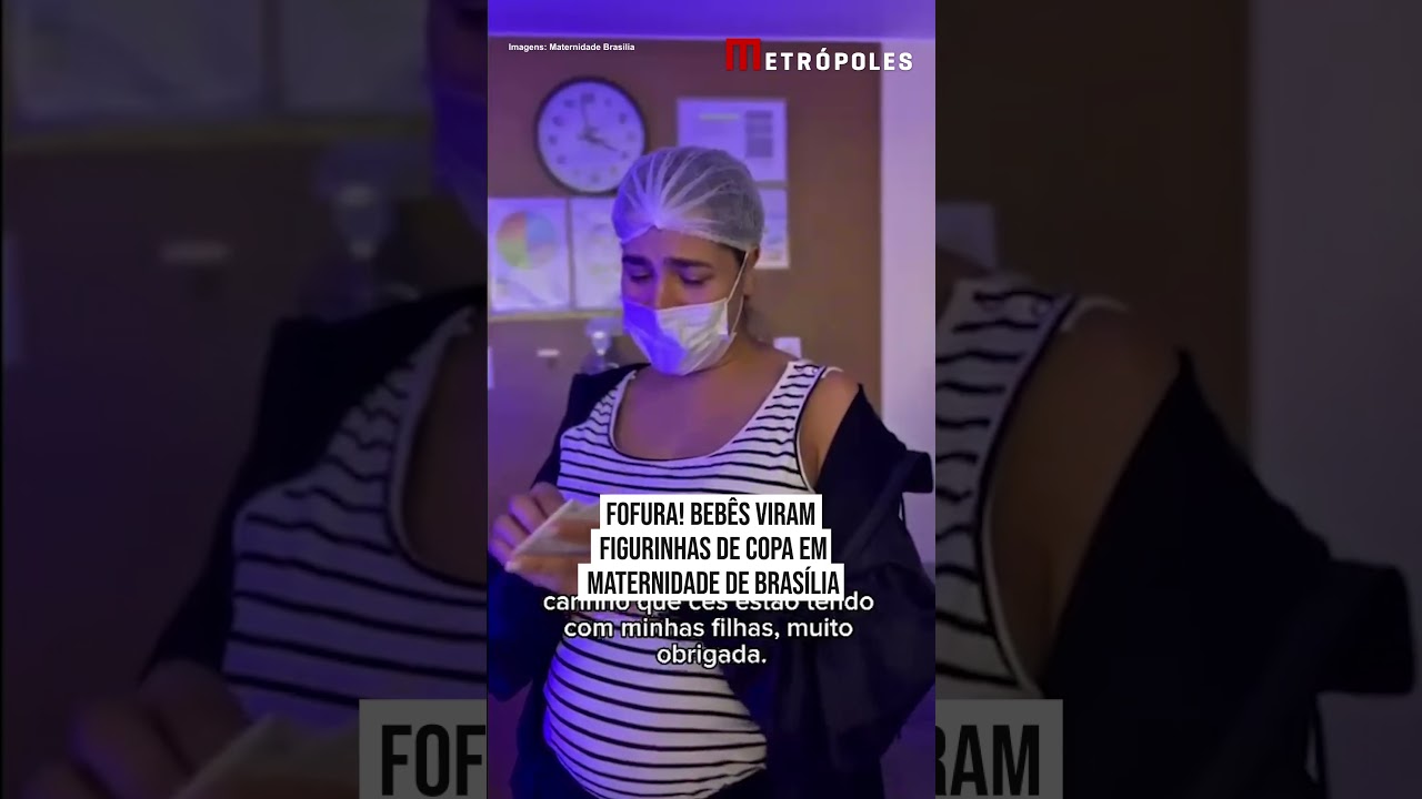 Fofura! Bebês viram figurinhas de Copa em Maternidade de Brasília