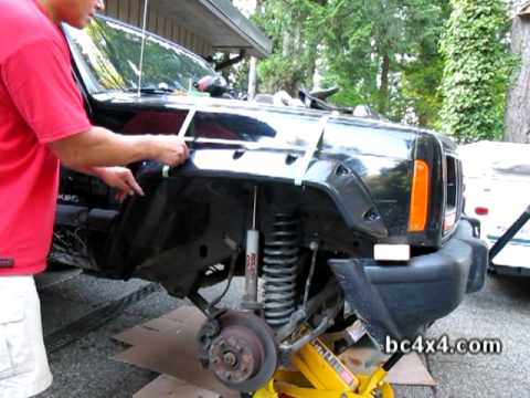 how to remove xj fenders