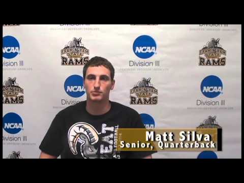 Matt Silva- Framingham State Athlete of the Week- 11/1/2015