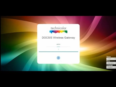 default technicolor router password