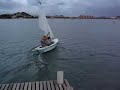 Snipe sail boat jybe