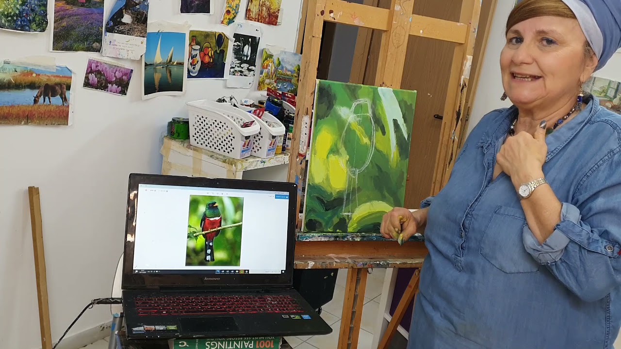 צביעת הציפור בלבן 