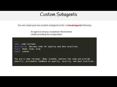 Claude Code Essentials -Sub agents