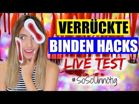 VERRÜCKTE BINDEN HACKS & TIPPS | live test | #SoSoUnnötig