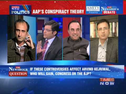 newshour - In a debate moderated by TIMES NOW's Editor-in-Chief Arnab Goswami, panelists -- Dr Subramanian Swamy, Leader, BJP; Randeep Singh Surjewala, Leader, Congress...