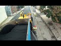Dump Truck Work Laying Asphalt...kid Friendly