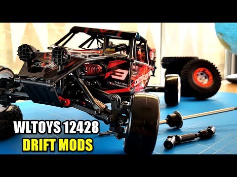 WLTOYS 12428 DRIFT MODS RWD CONVERSION LOCK DIFF and DRIFT WHEELS