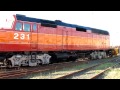 [Portland, OR] On January 22nd, down at Brooklyn Yard, some volunteers move ex-Amtrak 231 (EMD F40PHR) a few tracks over, where it will be easier to get some work accomplished on the locomotive. On this day, ex-AMTK 231 gets moved by the roundhouse's Trackmobile over next to DLMX 644 (EMD SDP40F) for a try at being jump started. These two being next to each other made for a very nice photo opportunity, because even though they are not in their original paint schemes, it was neat to see these two Amtrak veterans side by side again.