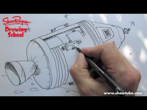 how to draw a saturn v rocket
